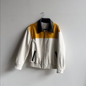 BDG Yellow and White Bomber Jacket